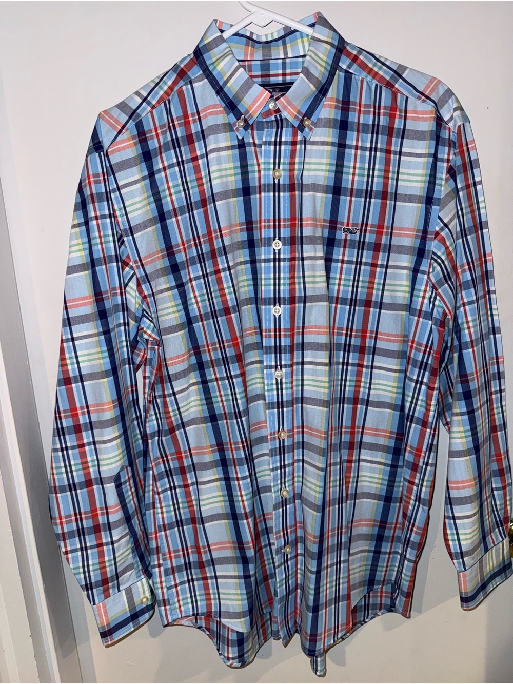 Vineyard Vines Blue Red Green Plaid Button-Down Shirt